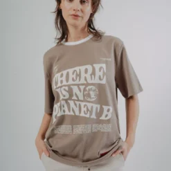 Sree Santhosh New Arrivals No Planet B S/S Ringer T-Shirt (Driftwood)