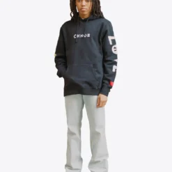 Sree Santhosh Black Love Peace Hoodie