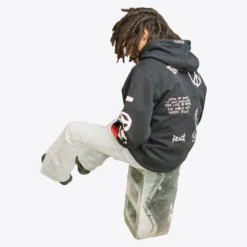 Sree Santhosh Black Love Peace Hoodie