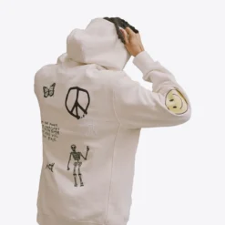 Sree Santhosh Chalk Love Peace Hoodie Best Selling