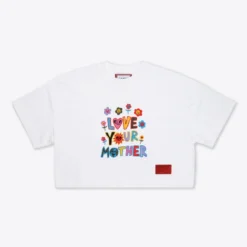 Sree Santhosh Love Your Mother S/S Crop (White)