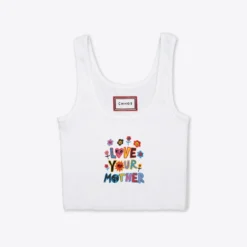 Sree Santhosh Love Your Mother Zero Waste Ribbed Tank (White) ♻️ Best Selling