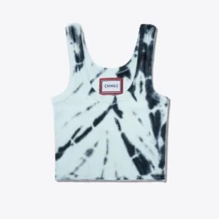 Sree Santhosh Tiger Stripe Tie Dye Logo Ribbed Tank (Mint) Best Selling