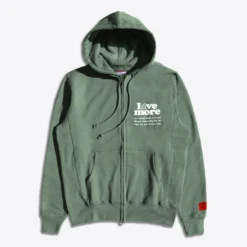 Sree Santhosh Love More Zip Up Hoodie (Juniper) New Arrivals