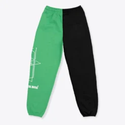 Sree Santhosh MHA Black/Kelly Green Pieced Sweatpant