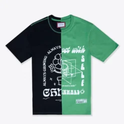 Sree Santhosh MHA Black/Kelly Green Pieced S/S T-Shirt