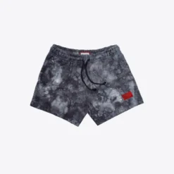 Sree Santhosh Black Marbled Tie Dye Sweatshorts Best Selling