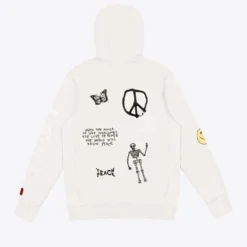 Sree Santhosh Chalk Love Peace Hoodie Best Selling