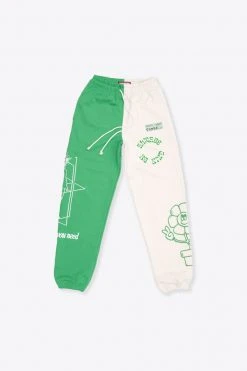 Sree Santhosh Best Selling MHA Kelly Green/Chalk Pieced Sweatpant