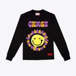 Sree Santhosh Best Selling CHNGE Smiley Flower Cuffed L/S T-Shirt