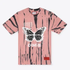 Sree Santhosh Tie Dye Become The CHNGE BF S/S T-Shirt (Dusty Rose/Black) Best Selling