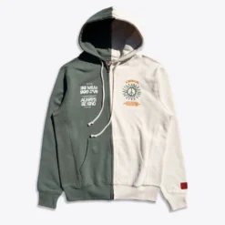 Deals Appareza Store 31 Sree Santhosh Happy People Zip Up Hoodie (Chalk/Juniper)