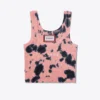 Sree Santhosh Splotch Tie Dye Logo Ribbed Tank (Dusty Rose)