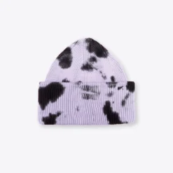 Sree Santhosh Tie Dye Oversized Beanie (Violet/Black) Hats