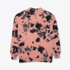 Sree Santhosh Dusty Rose CHNGE Logo Splotch Tie Dye Crewneck
