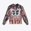 Sree Santhosh Tie Dye Butterfly Cuffed L/S T-Shirt (Dusty Rose/Black) Best Selling