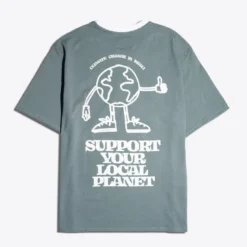 Sree Santhosh Every Day Is Earth Day S/S Ringer T-Shirt (North Atlantic)