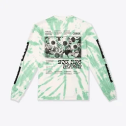 Sree Santhosh Love More Cuffed L/S T-Shirt (Green Spiral TD)