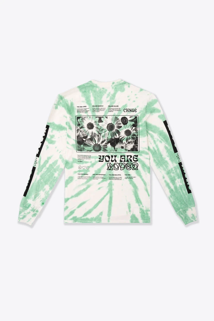 Sree Santhosh Love More Cuffed L/S T-Shirt (Green Spiral TD) 1 Sree Santhosh Love More Cuffed L/S T-Shirt (Green Spiral TD)
