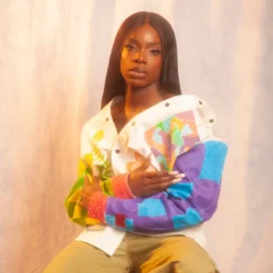 CHNGE Avalene Musik Hand Painted Workwear Jacket No. 1 Trans Joy