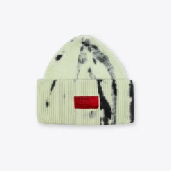 Sree Santhosh Tie Dye Oversized Beanie (Lime/Black) Hats