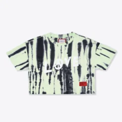 Sree Santhosh Tie Dye Love Peace S/S Crop (Lime)