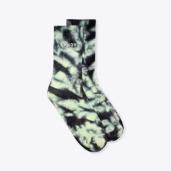 Sree Santhosh Pistachio/Black Tiger Tie Dye CHNGE Logo Socks Accessories