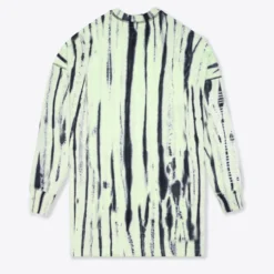 Sree Santhosh Tie Dye Butterfly Logo L/S T-Shirt Dress (Pistachio)