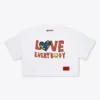 Sree Santhosh Love Everybody S/S Crop (White)