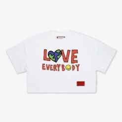 Sree Santhosh Love Everybody S/S Crop (White)