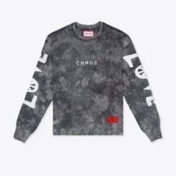 Sree Santhosh Tie Dye Love Peace Cuffed L/S T-Shirt (Chalk/Black)