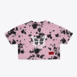 Sree Santhosh Tie Dye Butterfly S/S Crop (Mauve) Best Selling