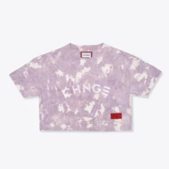 Sree Santhosh Marble Tie Dye University S/S Crop (Mauve) Best Selling