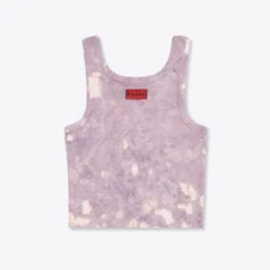 Sree Santhosh Marble Tie Dye Logo Ribbed Tank (Mauve)