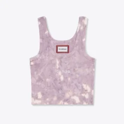 Sree Santhosh Marble Tie Dye Logo Ribbed Tank (Mauve)
