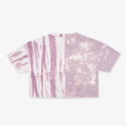Sree Santhosh Tie Dye Pieced University S/S Crop (Mauve/Chalk) Best Selling