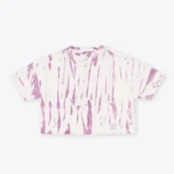 Sree Santhosh Best Selling Tie Dye University S/S Crop (Mauve/Chalk)