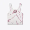 Sree Santhosh Tiger Stripe Tie Dye Logo Ribbed Tank (Mauve/Chalk) Best Selling