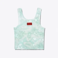 Sree Santhosh Best Selling Marble Tie Dye Logo Ribbed Tank (Mint)