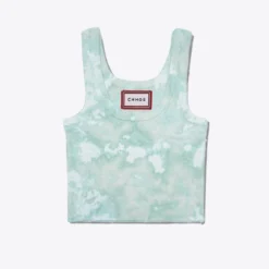 Sree Santhosh Best Selling Marble Tie Dye Logo Ribbed Tank (Mint)