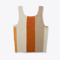 Sree Santhosh Pieced Ribbed Tank (Brown) Best Selling