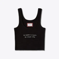 Sree Santhosh No Human Ribbed Tank (Black)