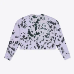 Sree Santhosh Best Selling Tie Dye University L/S Crop (Violet/Black)