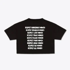 Sree Santhosh Respect Women Crop Top (Black) Best Selling