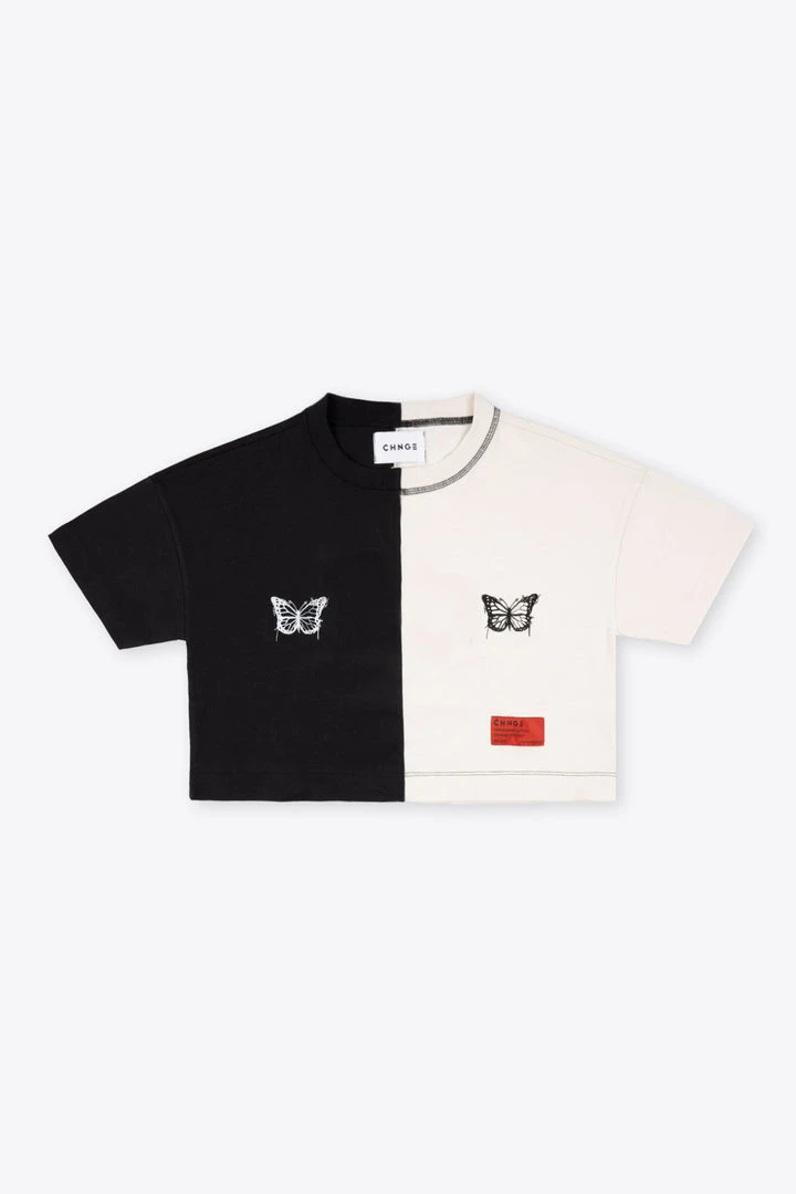 Sree Santhosh Best Selling Pieced Butterflies Crop Top 1 Sree Santhosh Best Selling Pieced Butterflies Crop Top