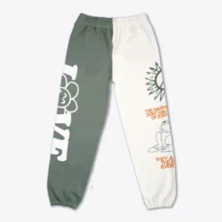 Deals Appareza Store 39 Sree Santhosh Best Selling Happy People Sweatpants (Chalk/Juniper)