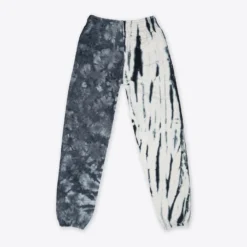 Sree Santhosh Best Selling Black/Chalk Pieced Tie Dye University Sweatpant