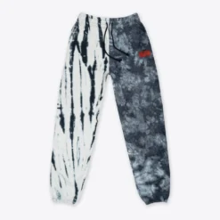 Sree Santhosh Best Selling Black/Chalk Pieced Tie Dye University Sweatpant