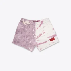Sree Santhosh Best Selling Mauve/Chalk Pieced Tie Dye Sweatshorts
