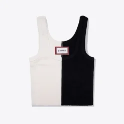 Sree Santhosh Pieced Ribbed Tank (Black/Chalk)